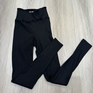 Year of Ours Black Ribbed Leggings